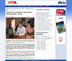 Ouest-France.fr : Elyazalée une société au service de la communication