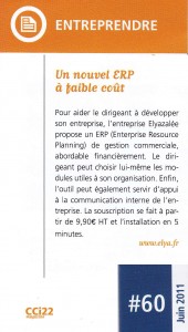 Entreprendre  Un nouvel ERP à faible coût