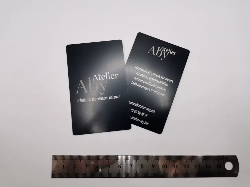 Cartes De Visites Métal - Atelier Aby - Côtes D'Armor - Bretagne