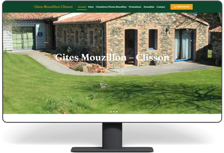 Réalisation site internet pour Gîtes