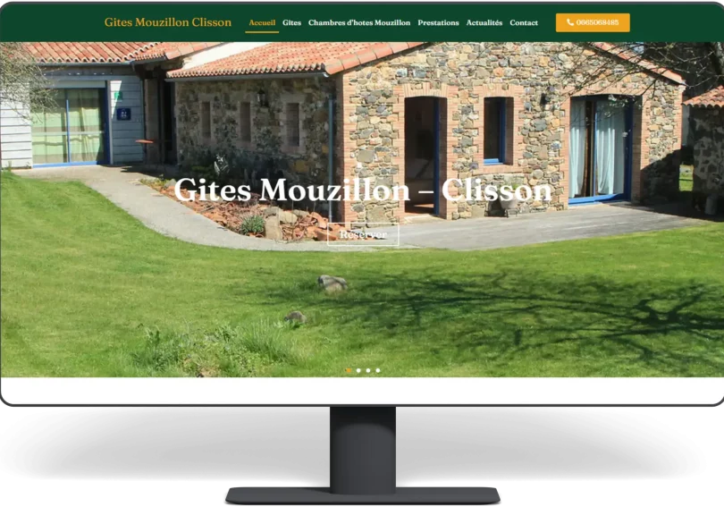Réalisation site internet pour Gîtes
